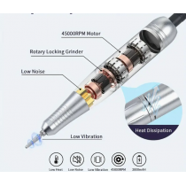 Akumulatorski pedikerski aparat 45.000 obratov 3